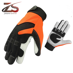 Guantes mecánicos Cuero de neopreno y tamaño XXL Negro y Lima Dedo completo Guantes mecánicos de seguridad para el trabajo de Pakistán - Product Image 4