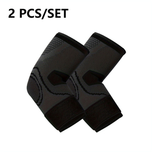 Lot de 2 coudières respirantes avec sangles de compression antidérapantes pour le sport et la remise en forme, protection anti-entorse, utilisation intérieure/extérieure - Product Image 6