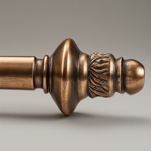 Old Town Line Single Metal <b>Curtain</b> <b>Pole</b> with Aged Finish Durable Aluminum Construction Modern Design for Home Decor - Product Image 1