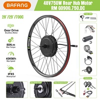 Kit de conversion de vélo électrique BAFANG 26" 27.5" 28" 29" 700C 750W 48V avec moteur à moyeu arrière et écran EKD01, en stock UE