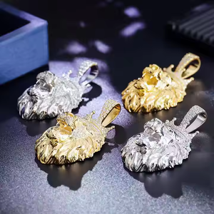 Baspoke Custom Heritage Script Moissanite Charm <b>Crown</b> 925 <b>Silver</b> Hiphop Gift - Product Image 5