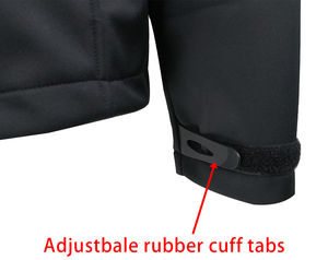 Vestes de travail softshell zippées personnalisées à la mode veste à capuche pour hommes en plein air noir - Product Image 4