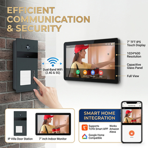 Station de porte intelligente Hiwink IP65 en aluminium avec reconnaissance faciale et palmaire 2K, interphone vidéo PoE à 4, 6 ou 8 boutons pour maison jumelée - Product Image 1