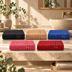 ผ้าขนหนูอาบน้ำ Maison Charlo Daily 100% ผ้าฝ้าย ขนาด 65x125 ซม. 260 GSM น้ำหนักเบา ซึมซับน้ำได้ดีเยี่ยม ผ้าขนหนูสำหรับใช้ในห้องน้ำทุกวัน แบรนด์ส่วนตัว - Product Image 3