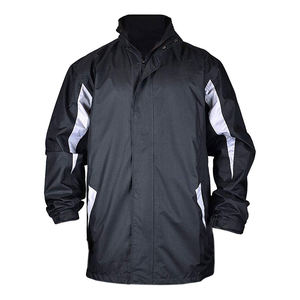 Veste de pluie imperméable en toile réfléchissante haute visibilité OEM pour les sports de plein air, fermeture éclair avant, motif uni, streetwear - Product Image 5