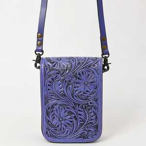 กระเป๋าสะพายข้างแบบตะวันตกแบบยาวกระเป๋าใส่โทรศัพท์กระเป๋าเงินผู้หญิงสีดำกระเป๋าใส่โทรศัพท์มือถือหนังขนาดเล็กติดหน้าจอสัมผัสโลโก้ตามต้องการ - Product Image 3