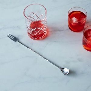 Cuchara agitadora de bebida de vino de cóctel de mezcla de acero inoxidable de estilo americano Cuchara de barra de oro con extremo de lágrima con mango giratorio - Product Image 4