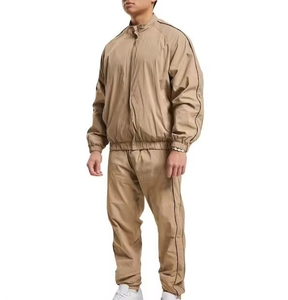 Best Selling OEM Men's Winter Windbreaker Suit Custom Color and Size Solid Pattern Design Breathable Set Style - Product Image 1