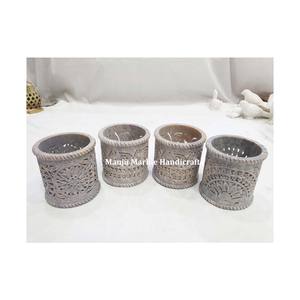 Base de flor de esteatita de colección elegante y moderna de primera calidad con diseño clásico brillante pulido Natural para decoración del hogar - Product Image 5