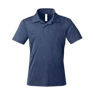 Polo été école uniforme chemises piqué jeunesse athlétique (RD1 9-10 ans) garçons boutonné décontracté à manches courtes polo à col - Product Image 1