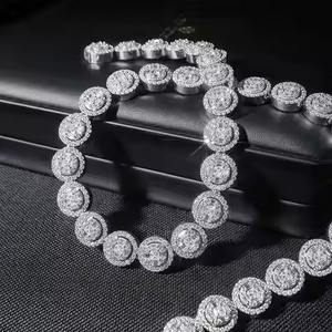 สร้อยคอสำหรับผู้ชายหลากสีสีตัดเป็นโซ่ชุบทองขาวแบบกลม - Product Image 5