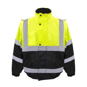 Vestes de travail d'hiver doublées pour une visibilité accrue, réfléchissantes, coupe-vent, imperméables, respirantes, légères et à séchage rapide - Product Image 1