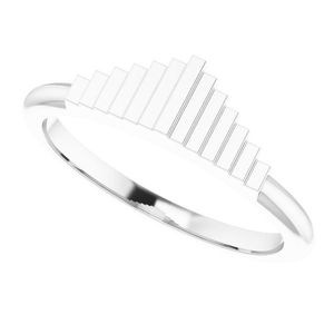 Geometric Stackable Stainless Steel <b>Ring</b> Adjustable Fashionable Eternity Trendy Inlay Gift Style Number and Blank Shape - Product Image 5