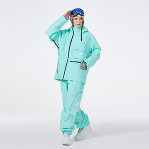 <b>Vintage</b> Skinny Waterproof Windproof Unisex <b>Ski</b> <b>Suit</b> with Rip-Stop Breathable Fabric Two-in-One Design for Winter Use - Product Image 6