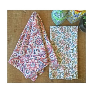 Navy Blue Birdy Tree Printed 34*34cm Cotton Dishcloth Towel Ultra Soft Absorbent Hand Wash Cloth Household Kitchen Cleaning <b>Tool</b> - Product Image 3
