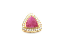 Pendentifs minimalistes en zircone cubique plaqué or, sertis clos, taille triligne, double attache, faits main, multi-gemmes 9MM, tiers