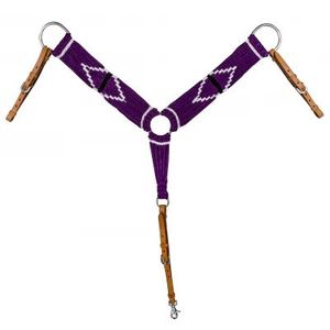 Fil tressé violet coton/polyester/laine matériel tricoté coloré cheval Breatplate/collier de poitrine vente chaude - Product Image 1