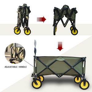 รถเข็นสแตนเลสพับได้แบบพกพาทุกพื้นที่สำหรับชายหาดกลางแจ้งตั้งแคมป์ - Product Image 3
