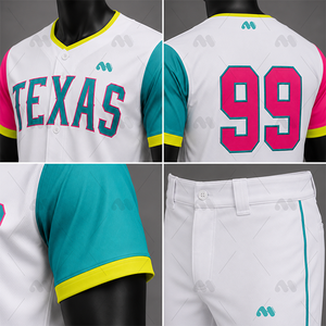 Ensemble d'uniformes de baseball personnalisés imprimés par transfert thermique, maillot à manches courtes et pantalon, kit athlétique unisexe pour l'entraînement en club - Product Image 5