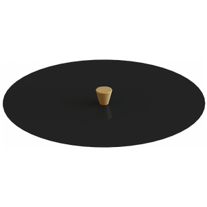 Couvre-brasero Snuffer, éteindre le feu, garde-feu en acier thermolaqué noir et bois - Product Image 1