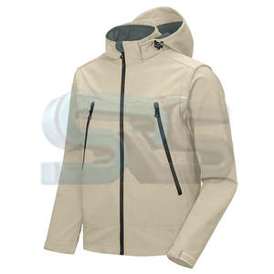 Veste Softshell imperméable de couleur unie de haute qualité pour hommes avec tissu respirant coupe-vent Style d'aventure en plein air - Product Image 4