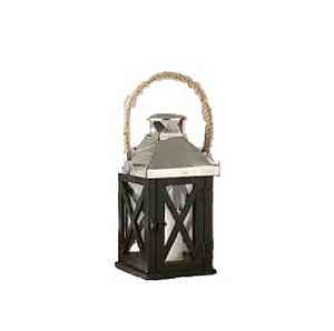 Bougeoir rustique en métal en bois Lanterne décorative Style vintage Taille personnalisée Forme Couleur - Product Image 4