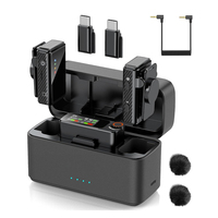 Microphone Lavalier sans Fil Professionnel Portable Mini à Clipser avec Étui de Chargement Magnétique à Réduction de Bruit IA pour iPhone et Android