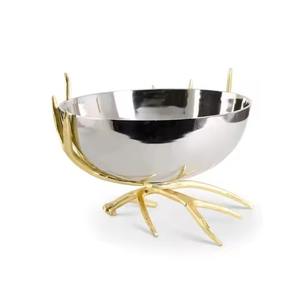 Metal Dates <b>Bowl</b> Luxury Ramadan Islamic Table Top Decor Fruit Dry Fruit Arabic Serving Dish Home Centerpiece Item - Product Image 2