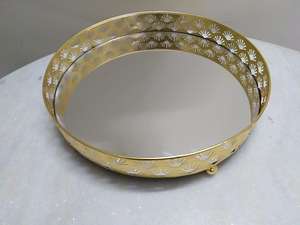 Bandeja de Espejo Decorativa Hecha a Mano en Color Dorado, Estilo Real, Nueva Llegada, Forma Redonda, Proveedor Mayorista, Bandeja de Servicio de Café de Moda - Product Image 6