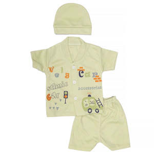 Combinaisons pour nouveau-nés Chase Value, 3 pièces, jersey de coton vert - Product Image 5