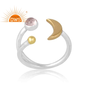 Stylish Design 925 Sterling Silver Natural Rose <b>Quartz</b> Gemstone <b>Ring</b> Custom Jewelry For Women Gift For Her - Product Image 1