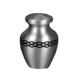 High Quality Brass Cremation <b>Keepsake</b> Urns With Engraving Band Black And Gold Finished For Human <b>Ashes</b> Funeral Supply - Product Image 2