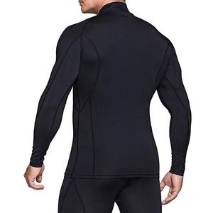 Vente en gros Hauts de gymnastique de compression légers et respirants pour hommes Chemises de sport personnalisées à manches longues et à séchage rapide pour la course à pied de printemps - Product Image 3