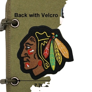 ป้ายปักลายโลโก้ทีมทีมฮ็อกกี้น้ำแข็งชิคาโกแผ่นป้ายพวงกุญแจสำหรับเสื้อผ้าหมวกเป้พลอยเทียม - Product Image 4