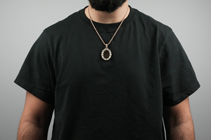 สร้อยคอเงินสไตล์ฮิปฮอปประดับเพชรเพชรโมอิสซิสซอไนท์ลายคริสเตียนตาม925สั่งทำจากโลหะผสมชั้นดี - Product Image 3