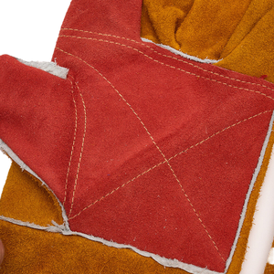 ถุงมือเชื่อมหนังแบบแยกสำหรับงานหนัก16นิ้ว, ถุงมือนิรภัยกันไฟและความร้อนขนาด16นิ้วพร้อมการเย็บแบบเคฟลาร์สำหรับงานเชื่อม - Product Image 4