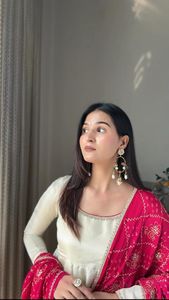 ชุดคลุมชินอนสีขาวสุดเก๋สำหรับผู้หญิงชุดแฟนซีงานแต่งสีแดงขนาดใหญ่ - Product Image 2