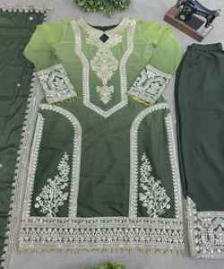 Ropa de mujer de proveedor al por mayor compra en línea vestidos casuales moda coreana elegantes sexys de verano Top bottom dupatta Set - Product Image 2