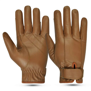 Gants d'équitation en cuir pour femmes, filles, dames et hommes, gants d'équitation antidérapants en cuir véritable - Product Image 5
