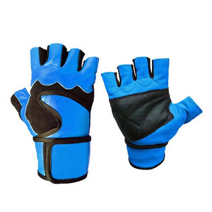 <b>Wrist</b> <b>wrap</b> <b>gym</b> gloves with integrated support system helping stabilize <b>wrists</b> while lifting weights in bodybuilding training - Product Image 1