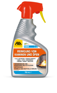 Limpiador de vidrio para chimeneas FILA Solutions FUEGO, spray removedor de hollín, desengrasante para hornos y parrillas, limpiador de barbacoas para vidrio y piedra. - Product Image 1