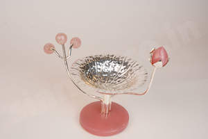 ชุดชามทองเหลืองสำหรับเสิร์ฟสีเงินแบบทันสมัยสำหรับขนมช็อกโกแลตผลไม้ลายดอกไม้บ้านโรงแรมร้านอาหารดีไซน์ล่าสุด - Product Image 4