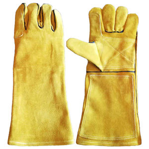 Gants de soudage en cuir personnalisés paume de pistolet avec prix de gros transfert de chaleur imperméable à l'eau coton doux gants en cuir pour hommes - Product Image 5