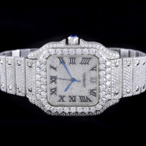 Elegante reloj de diamantes Moissanite de buena calidad, ropa informal estilo Hip Hop de lujo disponible a granel de La India - Product Image 1