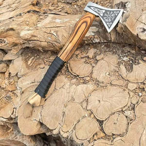 Thewizcrafts Custom 18" D2 Steel Splitting <b>Axe</b> Tomahawks Rosewood Handle Leather Sheath Outdoor Hunting Camping Gift Dad - Product Image 1