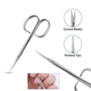 Tijeras para Cutículas de Acero Inoxidable de Alta Calidad de 9.5cm para el Cuidado de las Uñas, Manicura y Tratamiento de Piel Muerta - Product Image 1