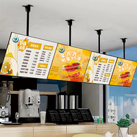 Marco de fotos de aluminio con retroiluminación LED Caja de luz duradera para interiores y exteriores para carteles de películas Menú Anuncios Caja de luz colgante
