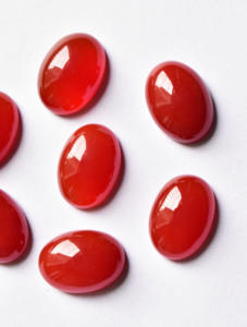 Cabujón calibrado ovalado de ónix rojo, cabujón de piedras preciosas sueltas para joyería, anillos, COLLAR COLGANTE, 5X3 MM a 20X15 MM, Ágata roja - Product Image 2