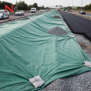 Bâche en PVC extra résistante pour la construction routière, résistante aux déchirures, protégée contre les UV, pour les chaussées, les ponts et les sites industriels - Product Image 4