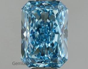 Diamante de laboratorio de 1.5 quilates, certificado por IGI, corte radiante, color azul intenso, claridad VS, para joyería. - Product Image 1